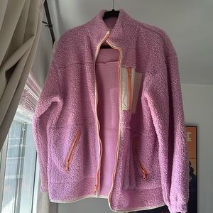 Sherpa pink and orange jacket